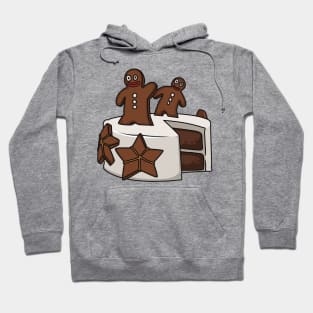 Gingerbread cake cartoon illustration Hoodie